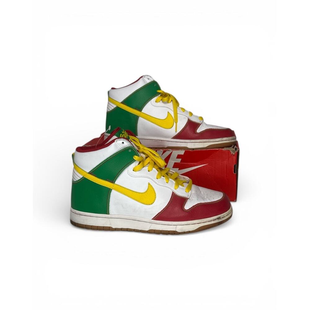 Nike Dunk High 6.0 'Rasta' Red Green Yellow size 10.5